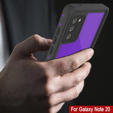 Cargar imagen en el visor de la galería, Galaxy Note 20 Waterproof Case, Punkcase Studstar Purple Series Thin Armor Cover (Color in image: white)