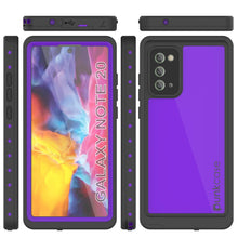 Cargar imagen en el visor de la galería, Galaxy Note 20 Waterproof Case, Punkcase Studstar Purple Series Thin Armor Cover (Color in image: teal)