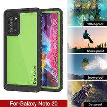 Cargar imagen en el visor de la galería, Galaxy Note 20 Waterproof Case, Punkcase Studstar Light Green Thin Armor Cover (Color in image: light blue)