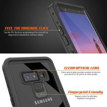 Cargar imagen en el visor de la galería, Galaxy Note 9 Waterproof Case Punkсase StudStar Clear Thin 6.6ft Underwater Shock/Snow Proof (Color in image: black)