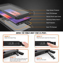 Cargar imagen en el visor de la galería, Galaxy Note 9 Waterproof Case Punkсase StudStar Clear Thin 6.6ft Underwater Shock/Snow Proof (Color in image: white)