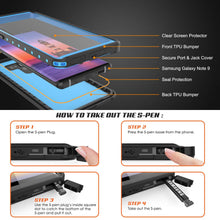 Cargar imagen en el visor de la galería, Galaxy Note 9 Waterproof Case PunkCase StudStar Light Blue Thin 6.6ft Underwater ShockProof (Color in image: white)