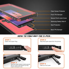 Cargar imagen en el visor de la galería, Galaxy Note 9 Waterproof Case PunkCase StudStar Pink Thin 6.6ft Underwater Shock/Snow Proof (Color in image: clear)