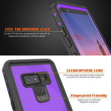 Cargar imagen en el visor de la galería, Galaxy Note 9 Waterproof Case PunkCase StudStar Purple Thin 6.6ft Underwater Shock/Snow Proof (Color in image: black)