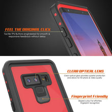 Cargar imagen en el visor de la galería, Galaxy Note 9 Waterproof Case PunkCase StudStar Red Thin 6.6ft Underwater Shock/Snow Proof (Color in image: black)