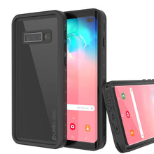 Load image into Gallery viewer, Galaxy S10+ Plus Waterproof Case PunkCase StudStar Black Thin 6.6ft Underwater IP68 Shock/Snow Proof (Color in image: black)