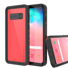 Cargar imagen en el visor de la galería, Galaxy S10 Waterproof Case PunkCase StudStar Red Thin 6.6ft Underwater IP68 Shock/Snow Proof (Color in image: red)