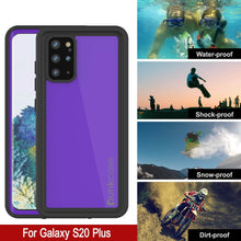 Load image into Gallery viewer, Galaxy S20+ Plus Waterproof Case PunkCase StudStar Purple Thin 6.6ft Underwater IP68 Shock/Snow Proof (Color in image: light green)