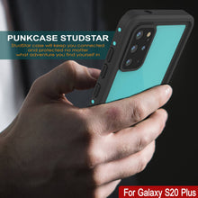 Load image into Gallery viewer, Galaxy S20+ Plus Waterproof Case PunkCase StudStar Teal Thin 6.6ft Underwater IP68 Shock/Snow Proof (Color in image: white)