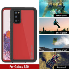 Load image into Gallery viewer, Galaxy S20 Waterproof Case PunkCase StudStar Red Thin 6.6ft Underwater IP68 Shock/Snow Proof (Color in image: light green)