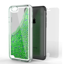 Cargar imagen en el visor de la galería, iPhone SE (4.7") Case, PunkCase LIQUID Green Series, Protective Dual Layer Floating Glitter Cover (Color in image: rose)