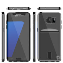 Load image into Gallery viewer, Galaxy S7 EDGE Case, PUNKCASE® LUCID Black Series | Card Slot | SHIELD Screen Protector | Ultra fit (Color in image: Silver)