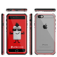 Cargar imagen en el visor de la galería, iPhone 6/6S Waterproof Case, PUNKcase CRYSTAL Red W/ Attached Screen Protector | Warranty (Color in image: red)