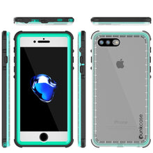 Cargar imagen en el visor de la galería, iPhone 7+ Plus Waterproof Case, PUNKcase CRYSTAL Teal W/ Attached Screen Protector | Warranty (Color in image: pink)
