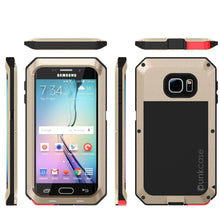 Load image into Gallery viewer, Galaxy S6 EDGE Case, PUNKcase Metallic Gold Shockproof Slim Metal (Color in image: white)