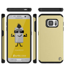 Load image into Gallery viewer, Galaxy s7 Case PunkCase Galactic Gold Series Slim Armor Soft Cover Case w/ Tempered Glass (Color in image: silver)