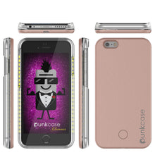 Cargar imagen en el visor de la galería, iPhone 6/6S Punkcase LED Light Case Light Illuminated Case, ROSE GOLD W/ Battery Power Bank (Color in image: white)