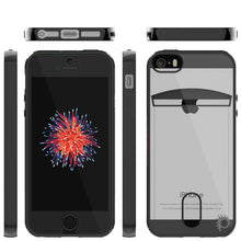 Cargar imagen en el visor de la galería, iPhone SE/5S/5 Case, PUNKCASE® LUCID Black Series | Card Slot | SHIELD Screen Protector | Ultra fit (Color in image: Silver)