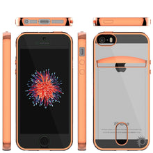 Load image into Gallery viewer, iPhone SE/5S/5 Case, PUNKCASE® LUCID Rose Gold Series | Card Slot | Screen Protector | Ultra fit (Color in image: Balck)