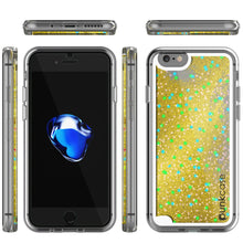 Cargar imagen en el visor de la galería, iPhone 7 Case, PunkCase LIQUID Gold Series, Protective Dual Layer Floating Glitter Cover (Color in image: pink)