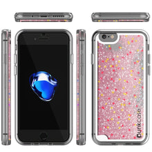 Cargar imagen en el visor de la galería, iPhone SE (4.7") Case, PunkCase LIQUID Rose Series, Protective Dual Layer Floating Glitter Cover (Color in image: green)