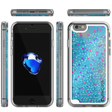 Cargar imagen en el visor de la galería, iPhone 8 Case, PunkCase LIQUID Teal Series, Protective Dual Layer Floating Glitter Cover (Color in image: pink)