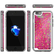 Cargar imagen en el visor de la galería, iPhone SE (4.7") Case, PunkCase LIQUID Pink Series, Protective Dual Layer Floating Glitter Cover (Color in image: silver)