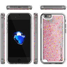Cargar imagen en el visor de la galería, iPhone 7 Case, PunkCase LIQUID Rose Series, Protective Dual Layer Floating Glitter Cover (Color in image: green)
