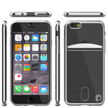 Cargar imagen en el visor de la galería, iPhone 8+ Plus Case, PUNKCASE® LUCID Silver Series | Card Slot | SHIELD Screen Protector | Ultra fit (Color in image: Balck)