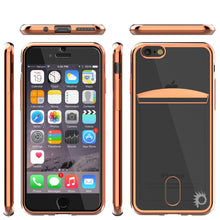 Cargar imagen en el visor de la galería, iPhone 8+ Plus Case, PUNKCASE® LUCID Rose Gold Series | Card Slot | SHIELD Screen Protector (Color in image: Balck)