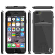 Cargar imagen en el visor de la galería, iPhone SE (4.7") Case, PUNKCASE® LUCID Black Series | Card Slot | SHIELD Screen Protector | Ultra fit (Color in image: Silver)