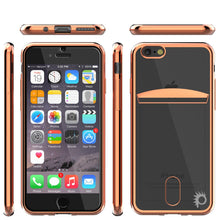 Cargar imagen en el visor de la galería, iPhone 7+ Plus Case, PUNKCASE® LUCID Rose Gold Series | Card Slot | SHIELD Screen Protector (Color in image: Balck)