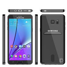 Cargar imagen en el visor de la galería, Galaxy Note 5 Case, PUNKCASE® LUCID Black Series | Card Slot | SHIELD Screen Protector | Ultra fit (Color in image: Silver)