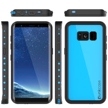 Cargar imagen en el visor de la galería, Galaxy S8 Waterproof Case PunkCase StudStar Light Blue Thin 6.6ft Underwater IP68 ShockProof (Color in image: black)