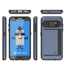Load image into Gallery viewer, Galaxy s7 Case PunkCase CLUTCH Navy Series Slim Armor Soft Cover Case w/ Tempered Glass (Color in image: Gold)