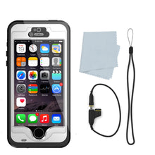 Cargar imagen en el visor de la galería, iPhone 5S/5 Waterproof Case, PunkCase StudStar White Case Water/Shock/Dirt Proof | Lifetime Warranty (Color in image: red)