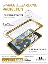 Cargar imagen en el visor de la galería, iPhone 6S Case, Ghostek® Covert Gold, Premium Impact Protective Armor | Lifetime Warranty Exchange (Color in image: clear)