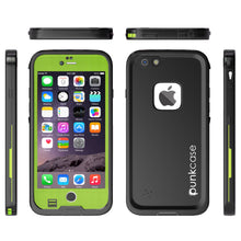 Cargar imagen en el visor de la galería, iPhone 6S+/6+ Plus Waterproof Case, Punkcase SpikeStar Light GreenThin Fit 6.6ft Underwater IP68 (Color in image: black)