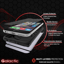 Cargar imagen en el visor de la galería, iPhone 6s/6 Case PunkCase Galactic SIlver Series Slim w/ Tempered Glass | Lifetime Warranty (Color in image: black)