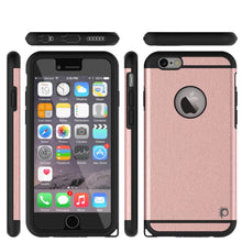 Cargar imagen en el visor de la galería, iPhone 6s Plus/6 Plus Case PunkCase Galactic Rose Gold Slim w/ Tempered Glass | Lifetime Warranty (Color in image: black)