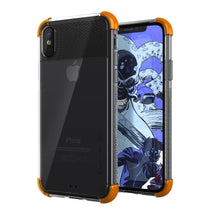 Cargar imagen en el visor de la galería, iPhone X Crystal Clear Case, Ghostek Covert2 Soft Skin Cover with Silicone Gel Corners | Enhanced State of the Art Fabrication | Face ID Compatible & Supports Wireless Charging | Orange (Color in image: Orange)