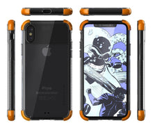 Cargar imagen en el visor de la galería, iPhone X Crystal Clear Case, Ghostek Covert2 Soft Skin Cover with Silicone Gel Corners | Enhanced State of the Art Fabrication | Face ID Compatible & Supports Wireless Charging | Orange (Color in image: Black)