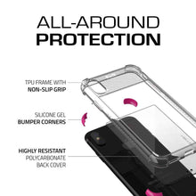 Cargar imagen en el visor de la galería, Apple iPhone X Case, Ghostek Covert 2 Series Stylish Durable with Diamond Grip | Shock Reduction with Silicone Gel Corners | Pink (Color in image: White)