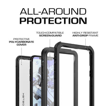 Cargar imagen en el visor de la galería, iPhone X Waterproof Case, Ghostek Nautical Military Grade Shock & Drop Tested | Face ID Compatible – Retail Packaging | Black (Color in image: Light Green)