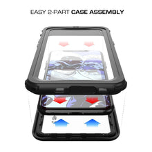 Cargar imagen en el visor de la galería, iPhone X Waterproof Case, Ghostek Nautical Military Grade Shock & Drop Tested | Face ID Compatible – Retail Packaging | Black (Color in image: Pink)