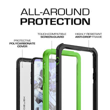 Cargar imagen en el visor de la galería, iPhone X Waterproof Case, Ghostek Nautical Rugged Heavy Duty + Screen Protector | Premium Protective Construction iPhone10 | Green (Color in image: White)