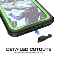 Cargar imagen en el visor de la galería, iPhone X Waterproof Case, Ghostek Nautical Rugged Heavy Duty + Screen Protector | Premium Protective Construction iPhone10 | Green (Color in image: Red)