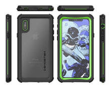Cargar imagen en el visor de la galería, iPhone X Waterproof Case, Ghostek Nautical Rugged Heavy Duty + Screen Protector | Premium Protective Construction iPhone10 | Green