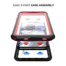 Cargar imagen en el visor de la galería, Apple iPhone X Waterproof Case, Ghostek Nautical Underwater Full Sealed Cover | Military Grade Standard Drop Tested Certified + Built-In Screen Protector | Red (Color in image: White)