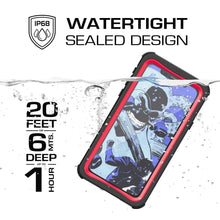 Cargar imagen en el visor de la galería, Apple iPhone X Waterproof Case, Ghostek Nautical Underwater Full Sealed Cover | Military Grade Standard Drop Tested Certified + Built-In Screen Protector | Red